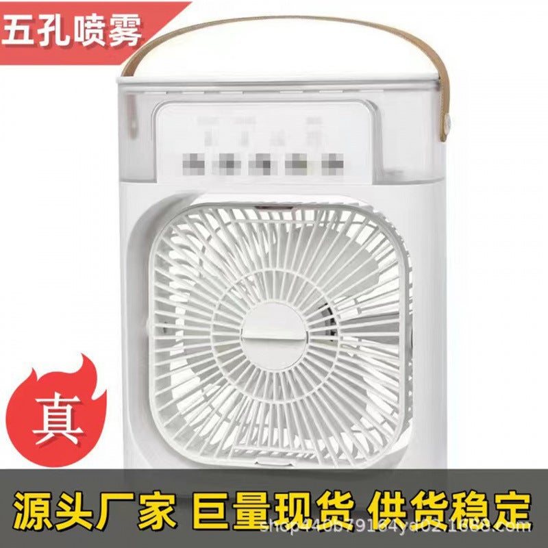 Five-Hole Spray Fan Desktop Usb Small Fan Humidifier Refrigeration Air Conditioning Fan Mini Electric Fan - Image 3
